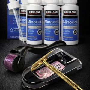 Tratamiento de 6 meses para el crecimiento del cabello y barba + cepillo dermaroller + afeitadora