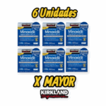 6 CAJAS DE MINOXIDIL KIRKLAND POR MAYOR